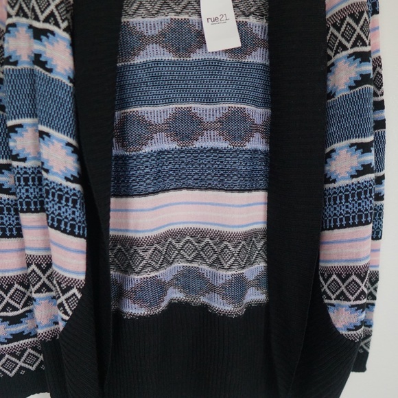 Rue 21 Striped Open Front Cardigan Size Small - Picture 9 of 12